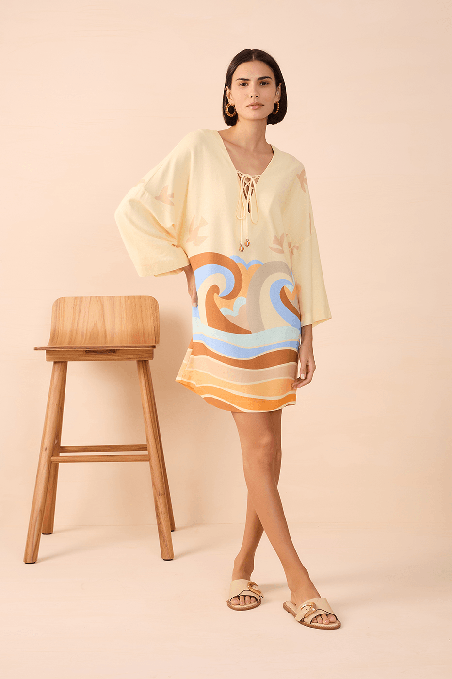 Linen Sossego Print Dress