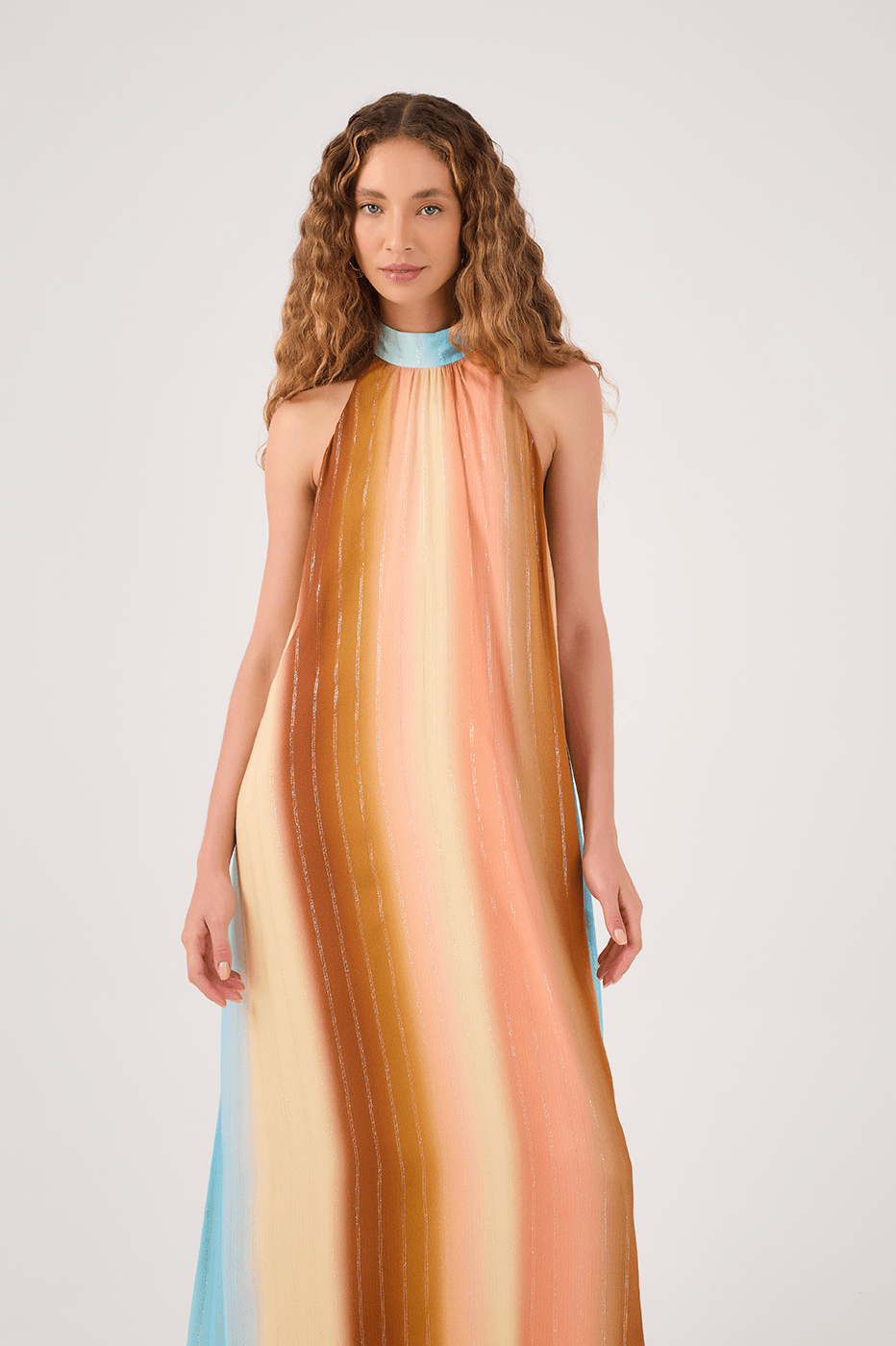 Cut-Out Lurex Recanto Print Dress