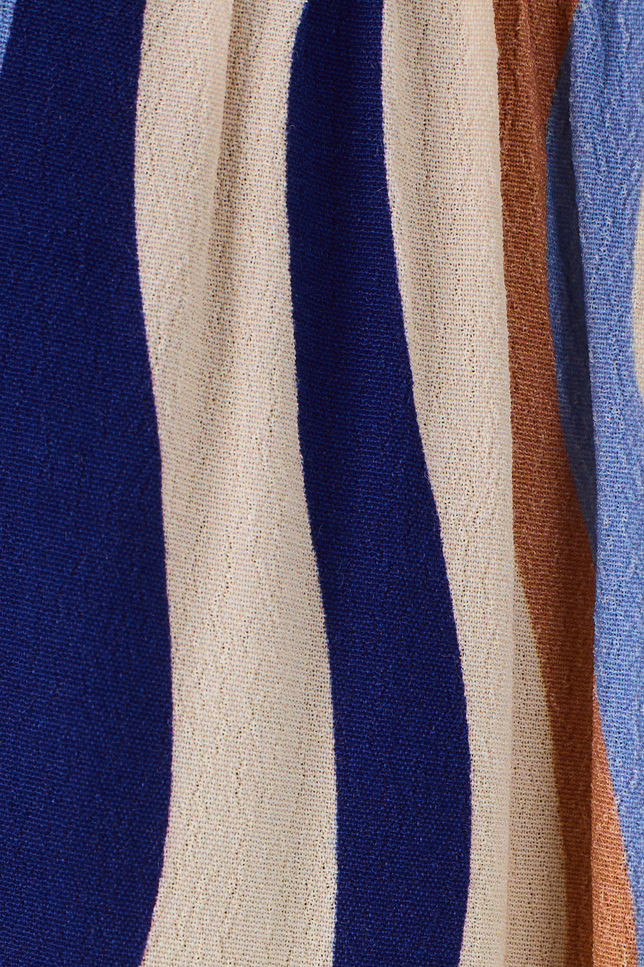 Blue Carioca Print Crepe Dress