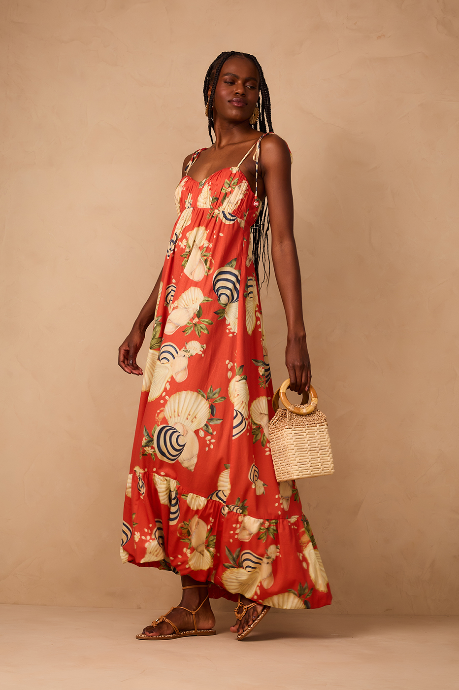 Cropped Sea Shell Print Dress_1