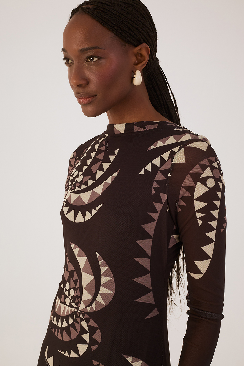 Brown Coqueiral Tulle Maxi Dress_4