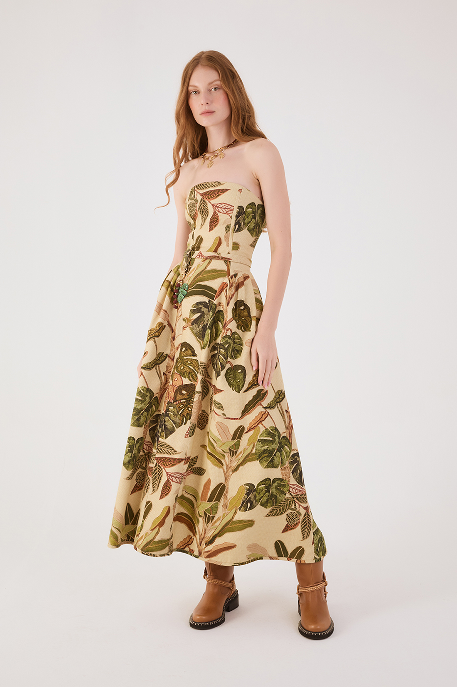 Tropikat Print Maxi Dress