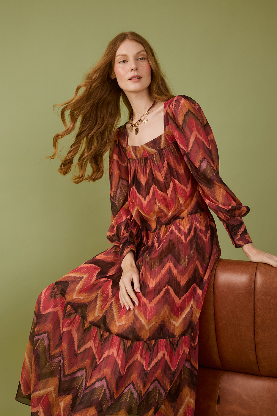 Ikat Print Dress