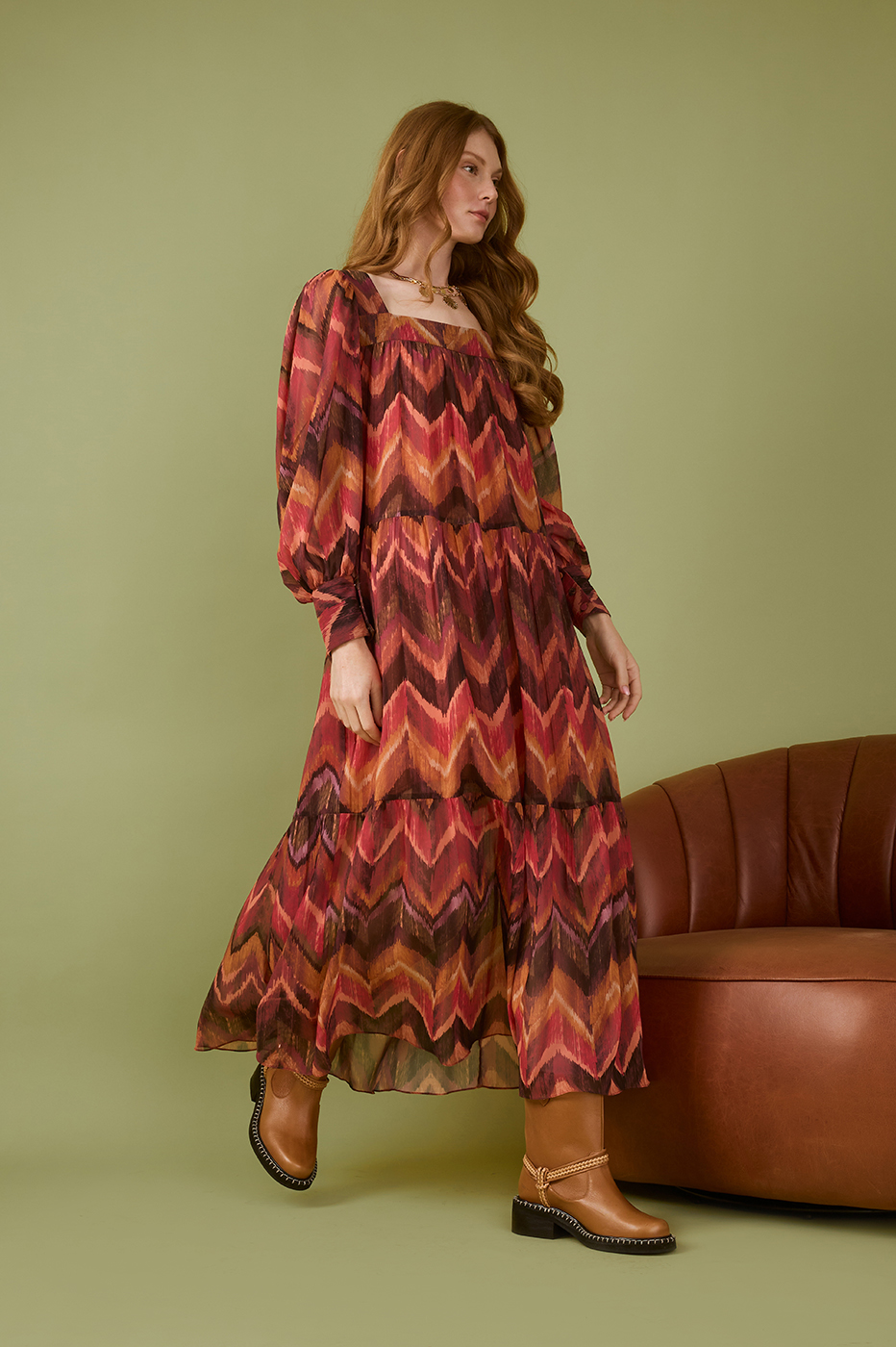 Ikat Print Dress