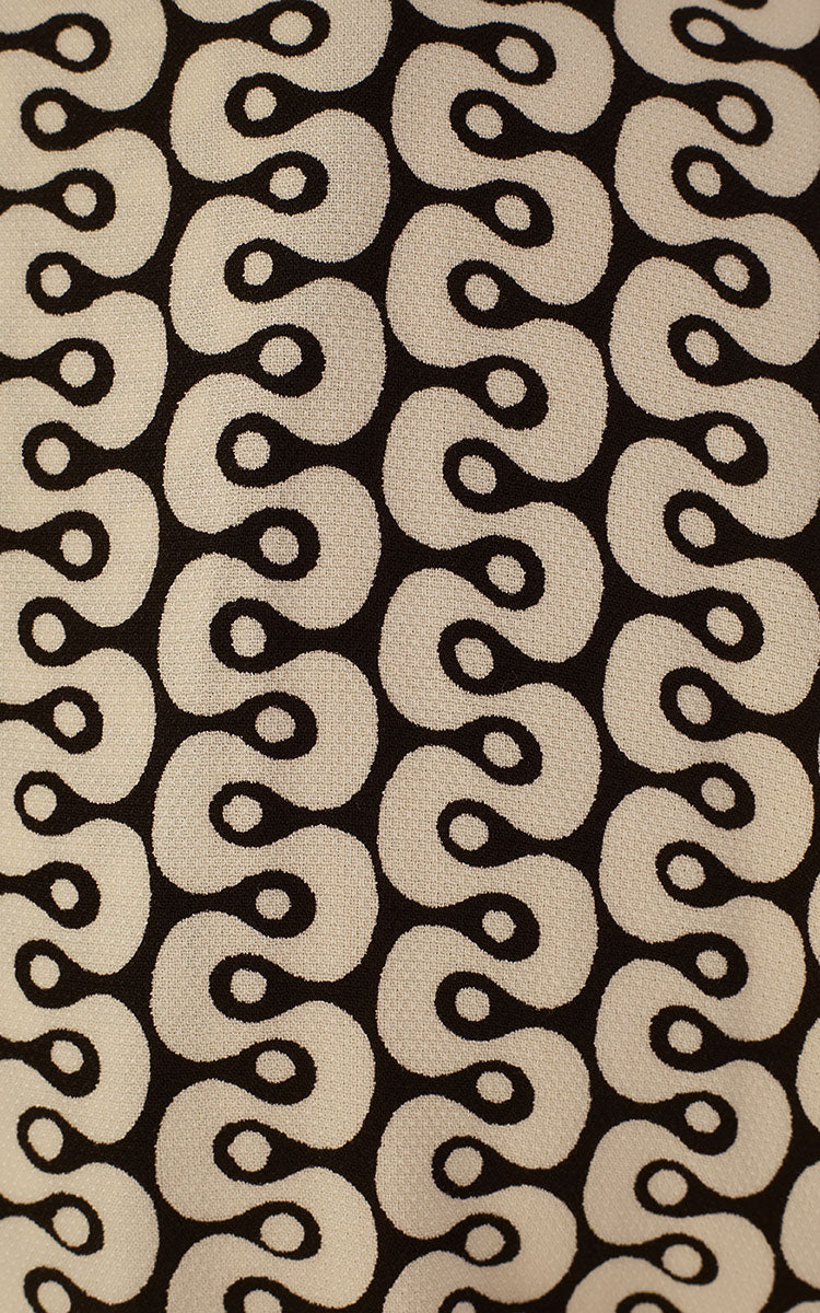 Black Ipanema Neckline Ties Kimono Sleeve Crepe Mini Dress