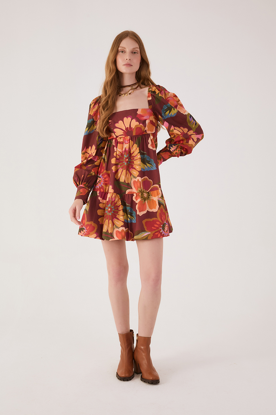 Garden Print Mini Dress