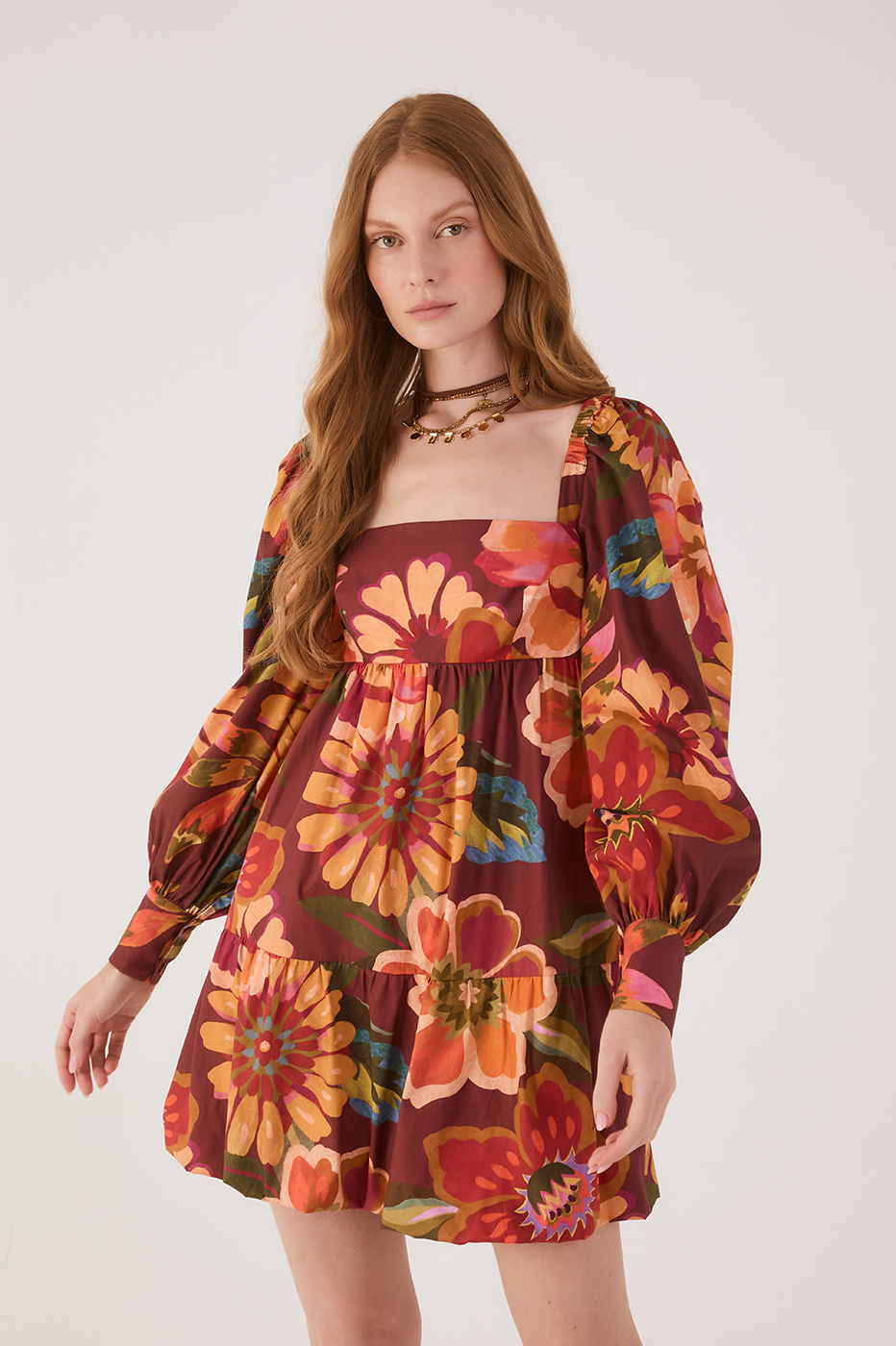 Garden Print Mini Dress