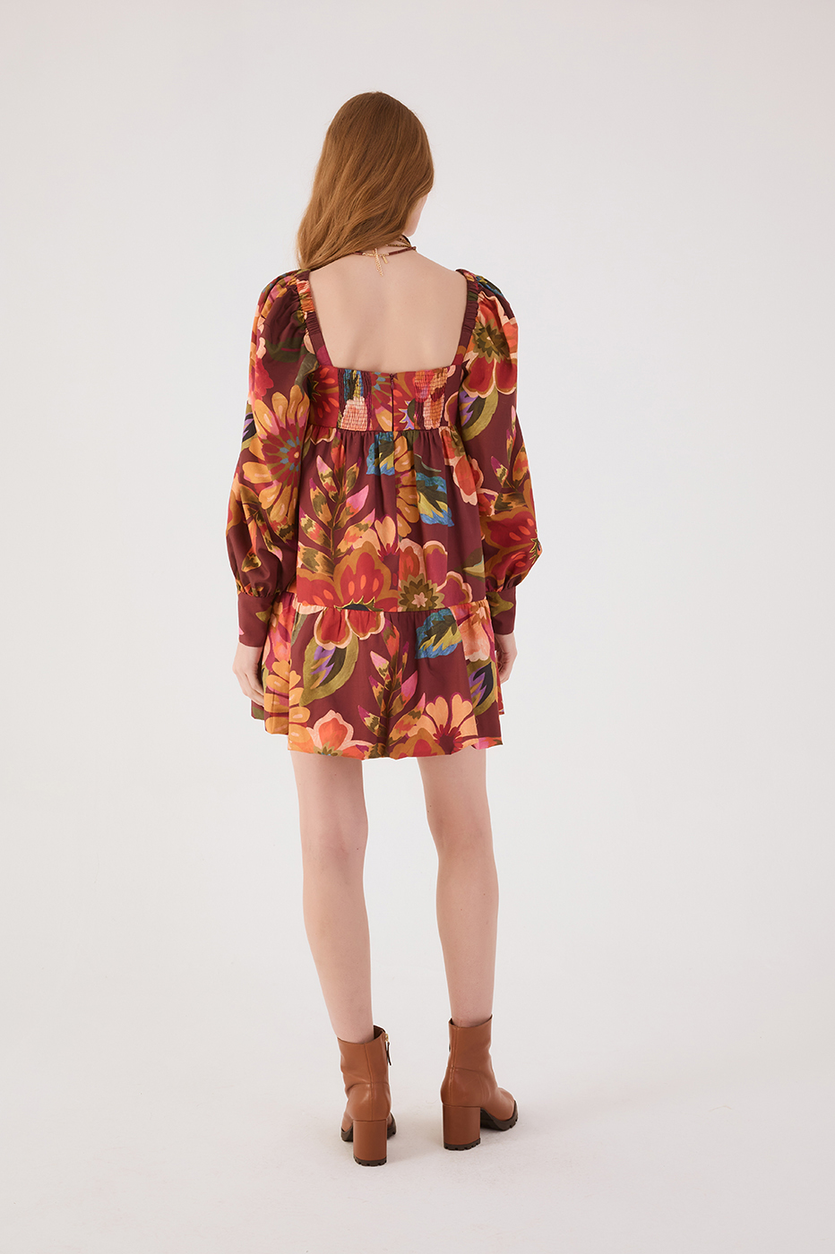 Garden Print Mini Dress