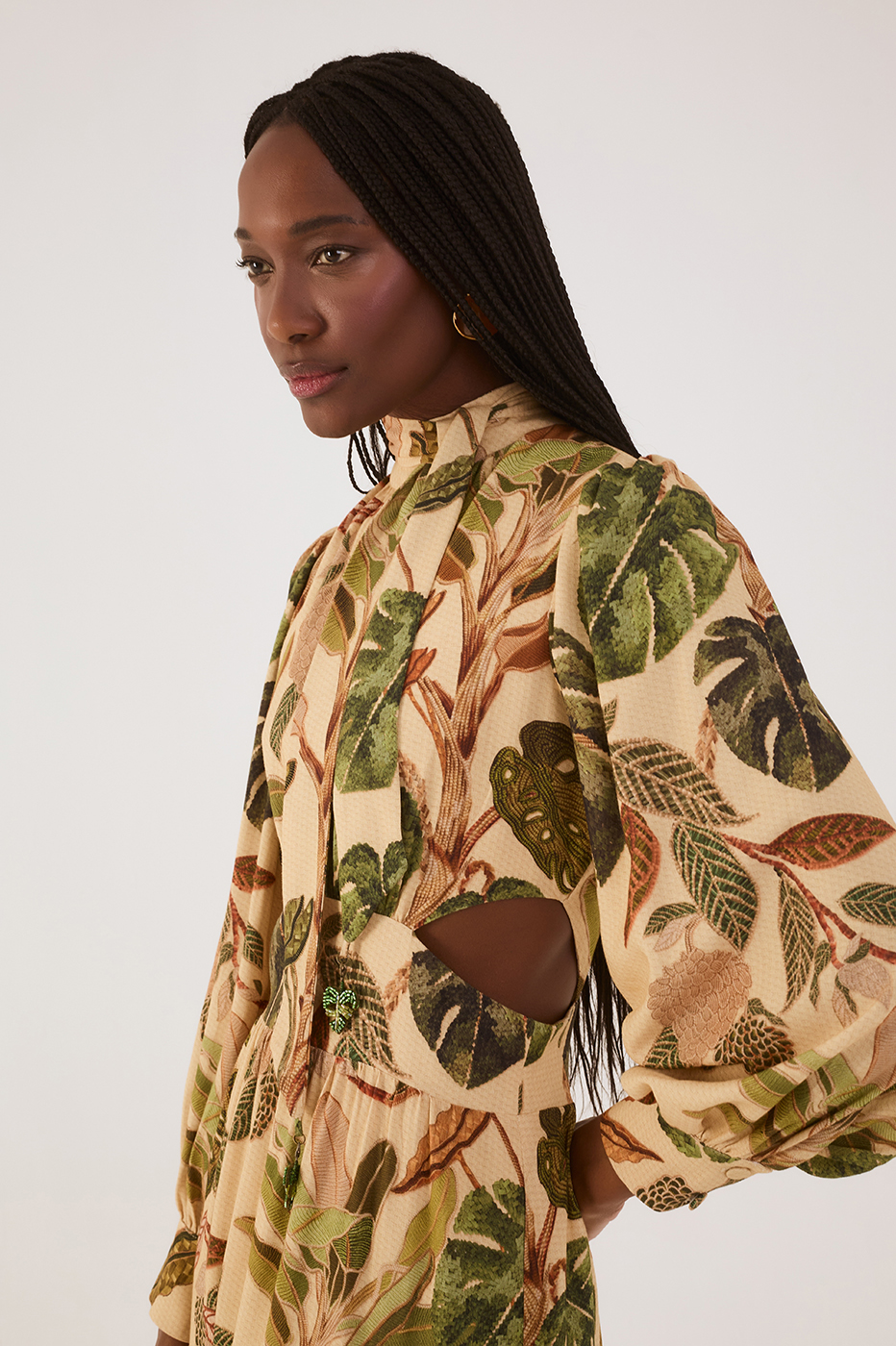 Tropikat Print Dress