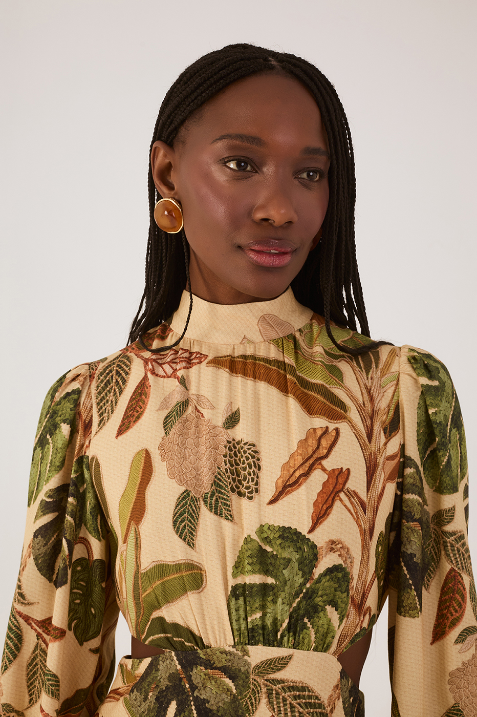 Tropikat Print Dress