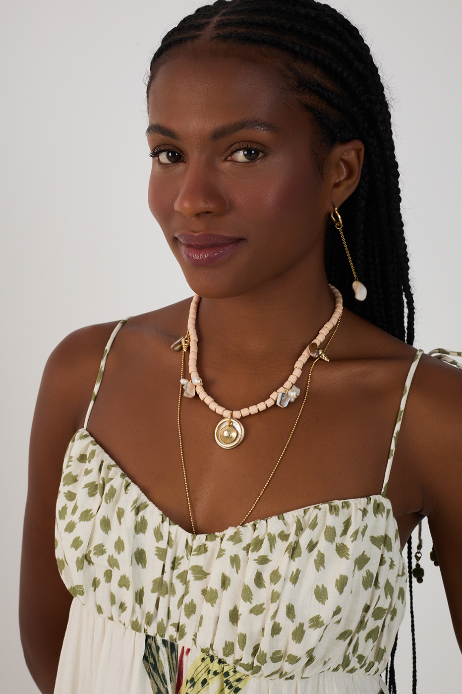 Off-White Verdejar Ruched Midi Dress_5