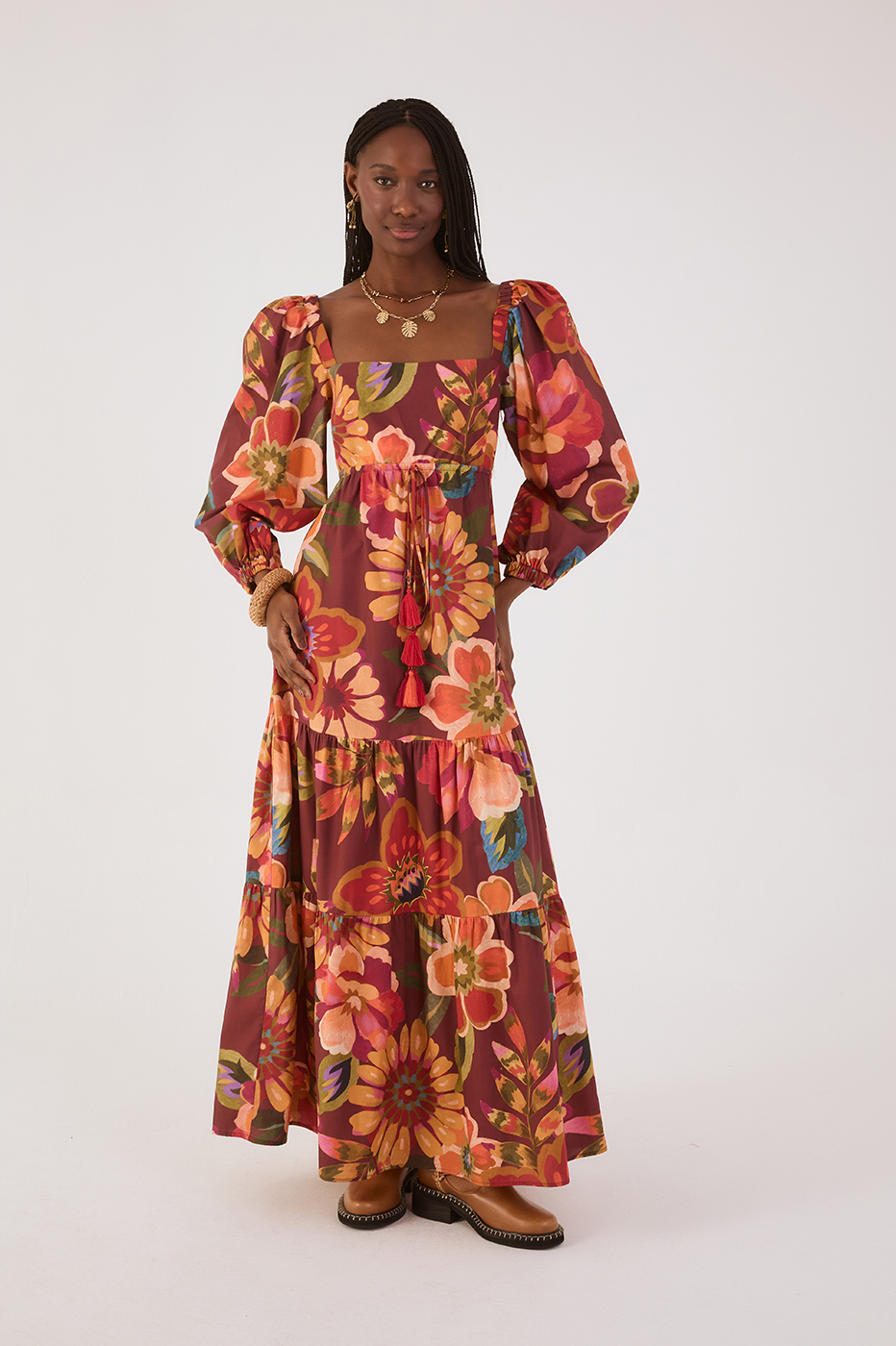Garden Print Midi Dress