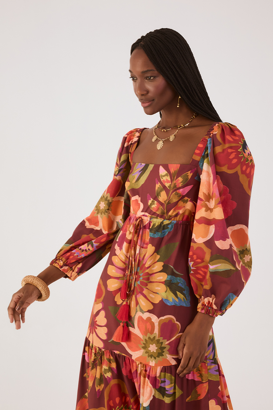 Garden Print Midi Dress_3