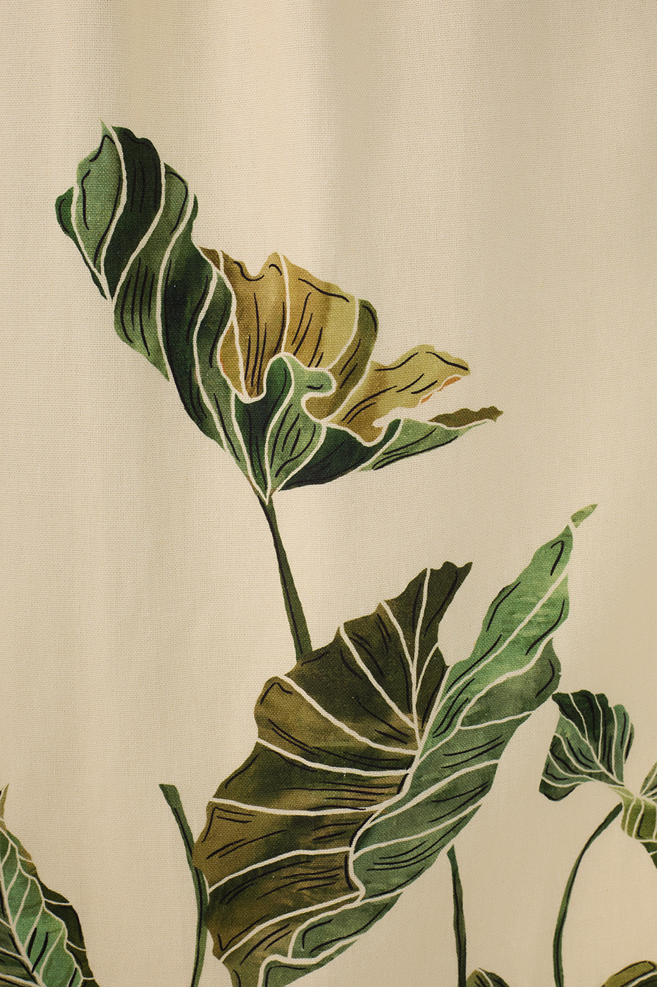 Vestido Midi Linho Estampa Folhar_7