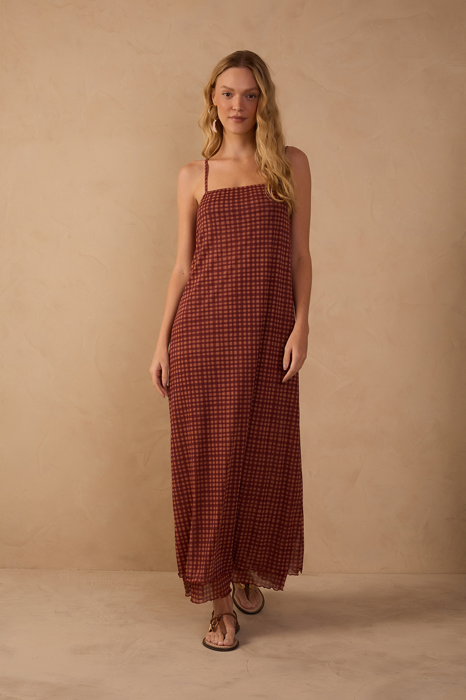 Tulle Vichy Print Dress_1