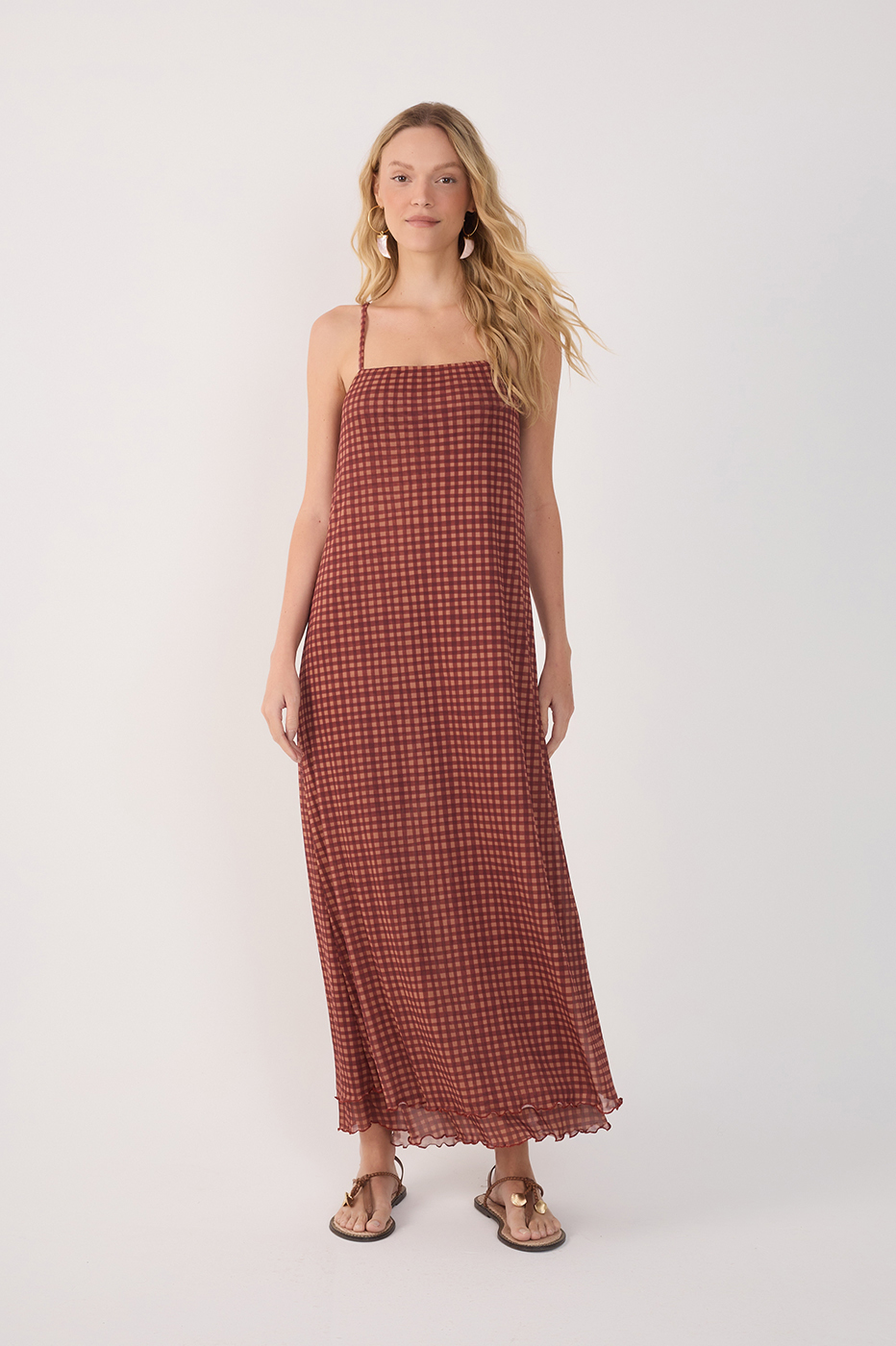 Tulle Vichy Print Dress_2