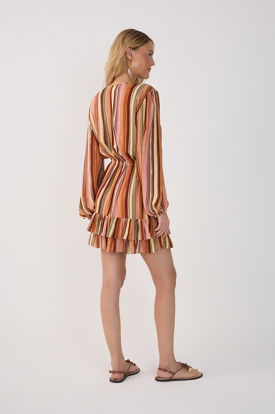 Bosque Print Lurex Dress