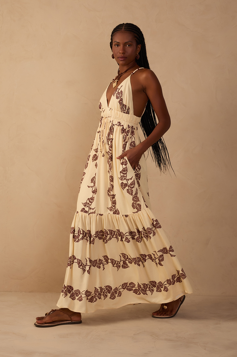 Inspira Print Cambric Long Dress_1