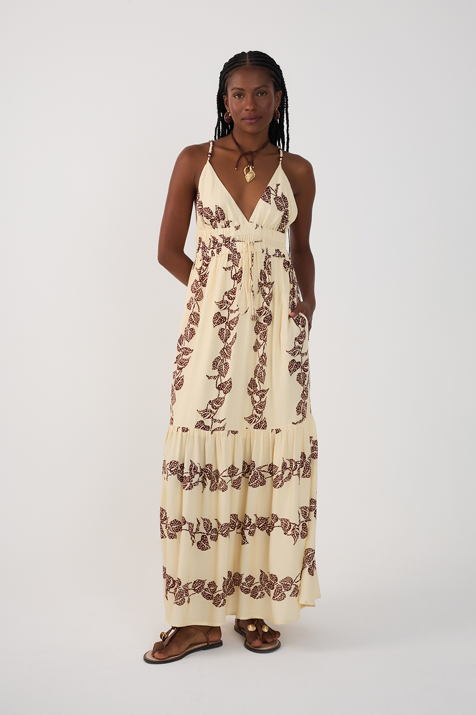 Inspira Print Cambric Long Dress_2