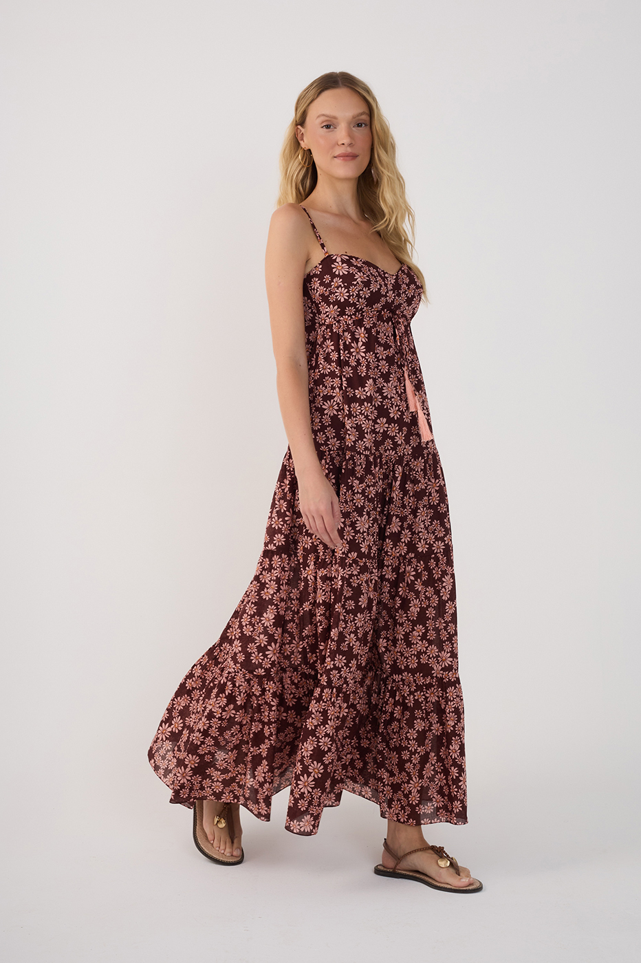 Cropped Margaridas Rosa Print Dress_3