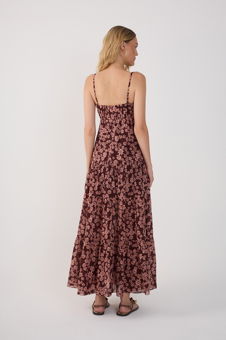 Cropped Margaridas Rosa Print Dress_6