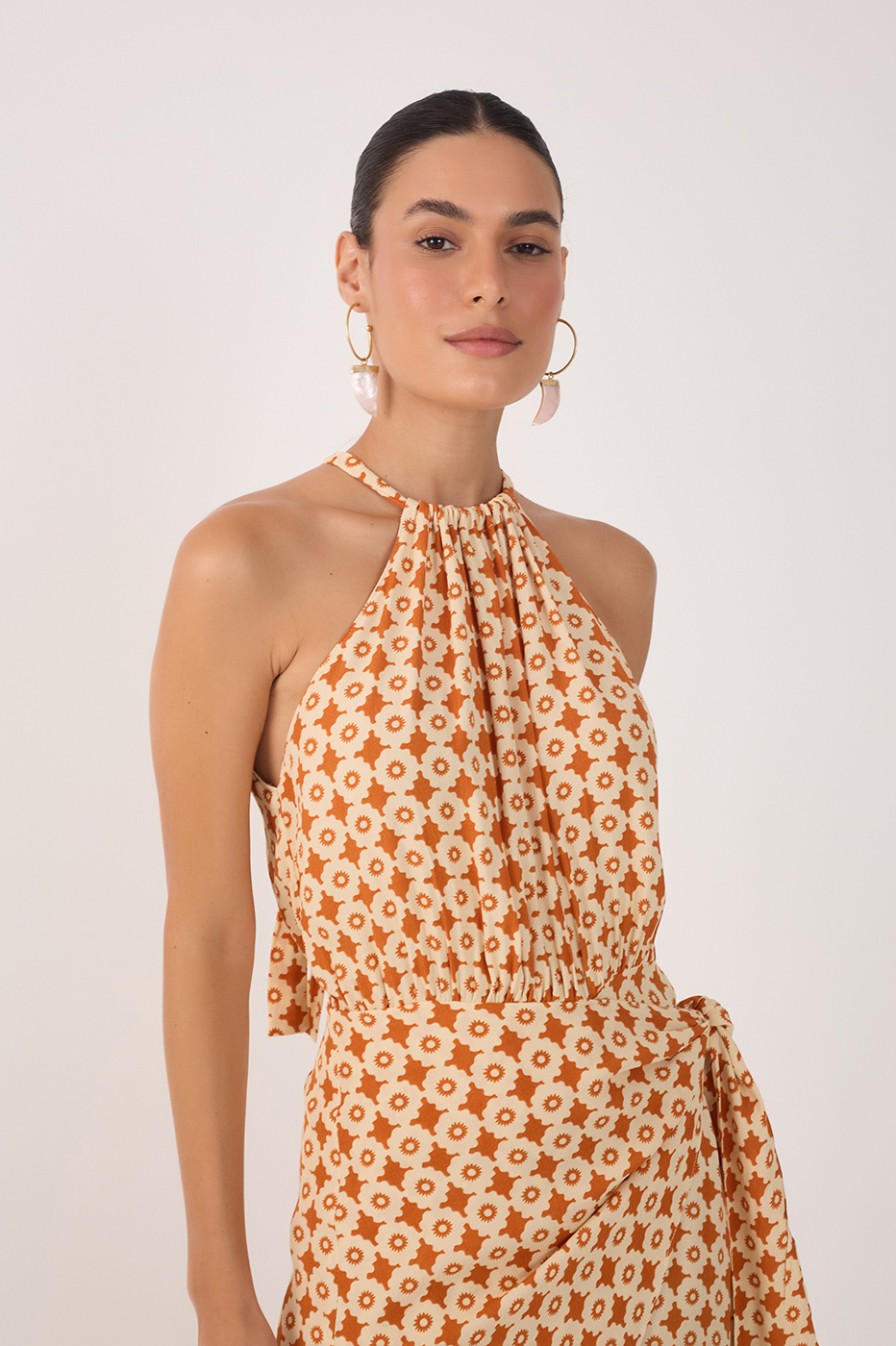 Vestido Cropped Crepe Estampa Melissa_4