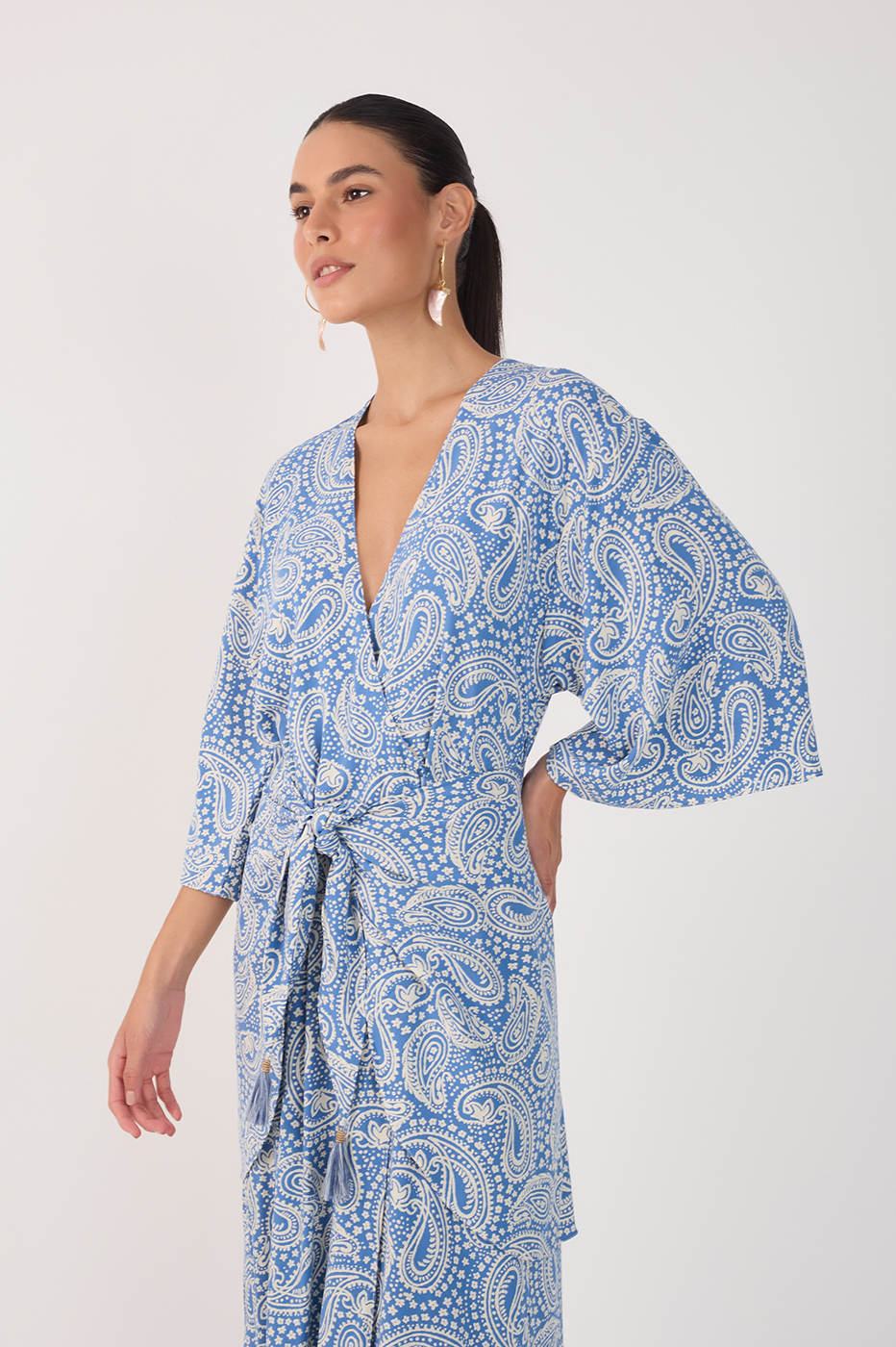 Céu Sereno Print Cut-Out Midi Dress_3