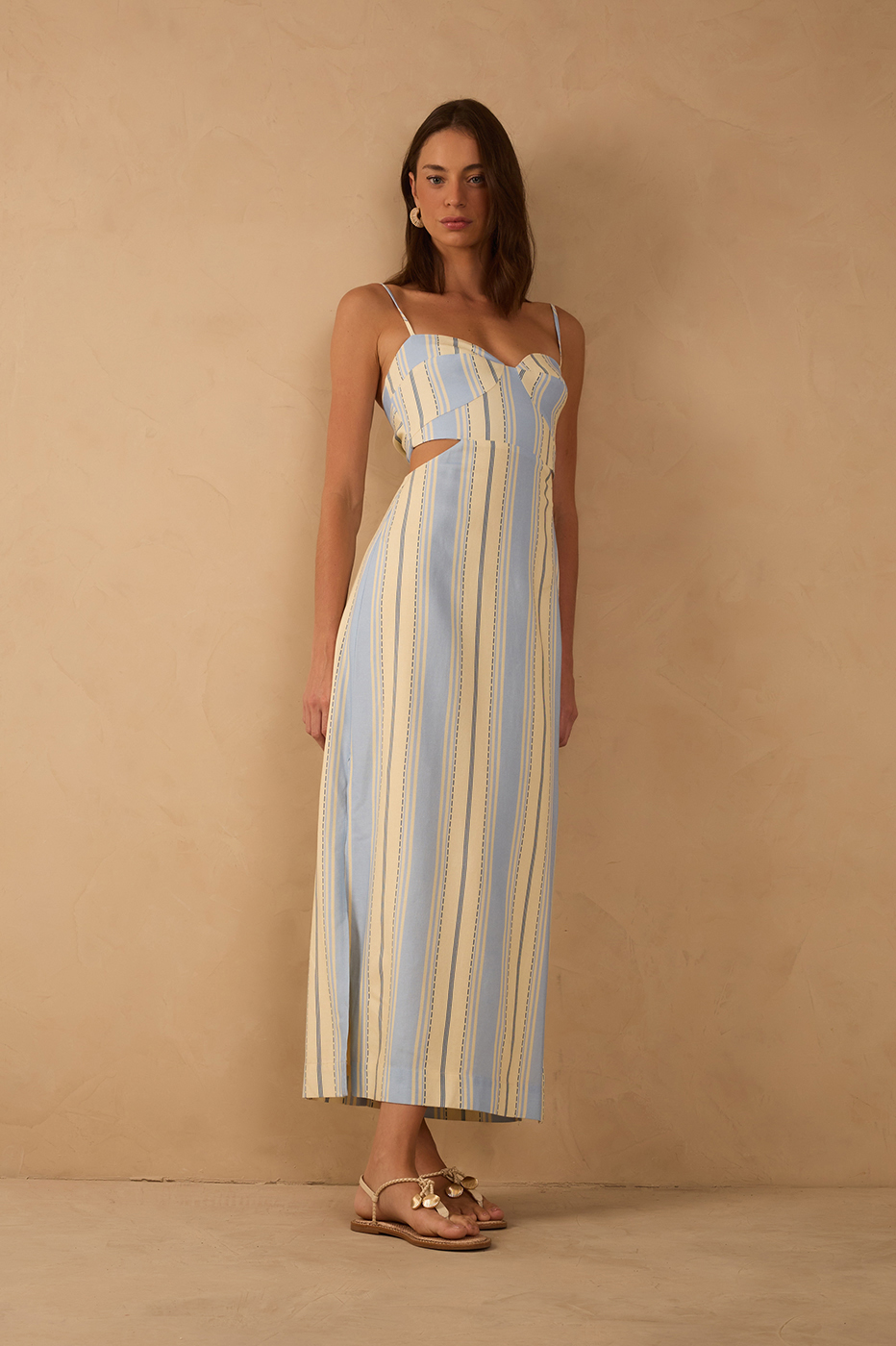 Vestido Cropped Estampa Descanso Azul_1