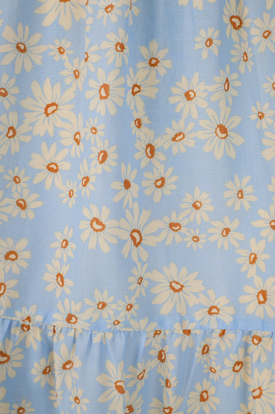 Vestido Longo Estampa Margaridas Azul_6