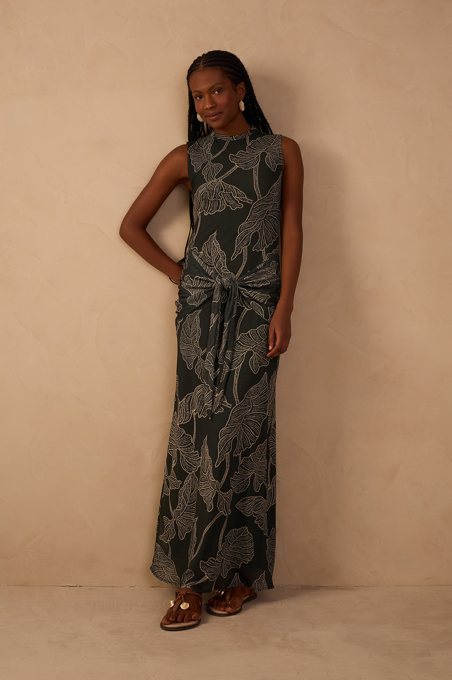 Black Ramos High Neck Tulle Maxi Dress_1