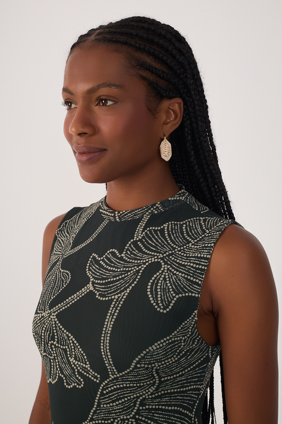 Black Ramos High Neck Tulle Maxi Dress_4