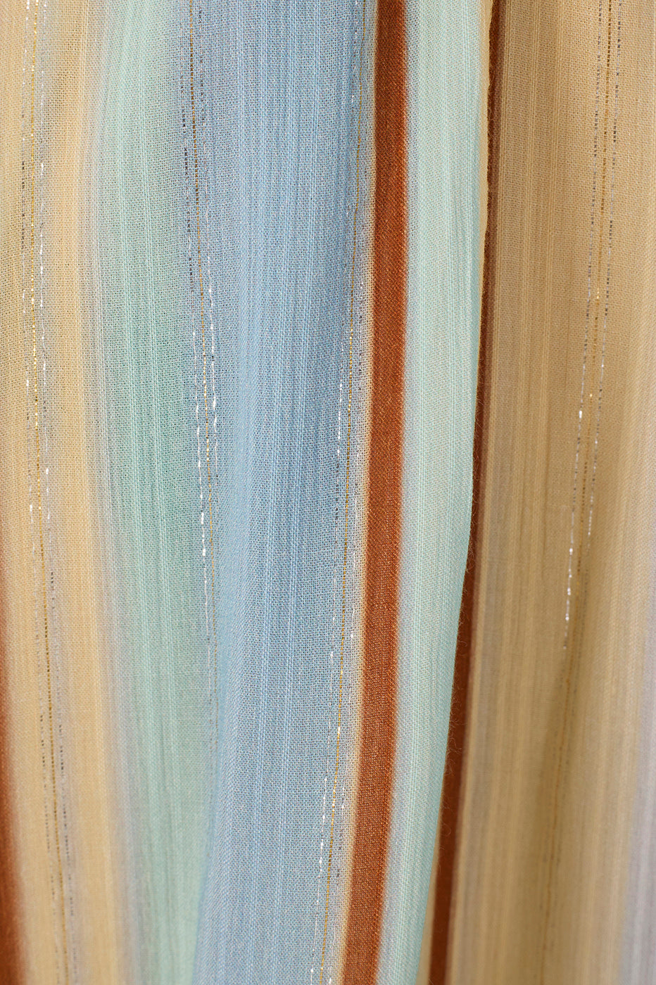 Multicolor Stripes Céu One-Shoulder Lurex Mini Dress_7