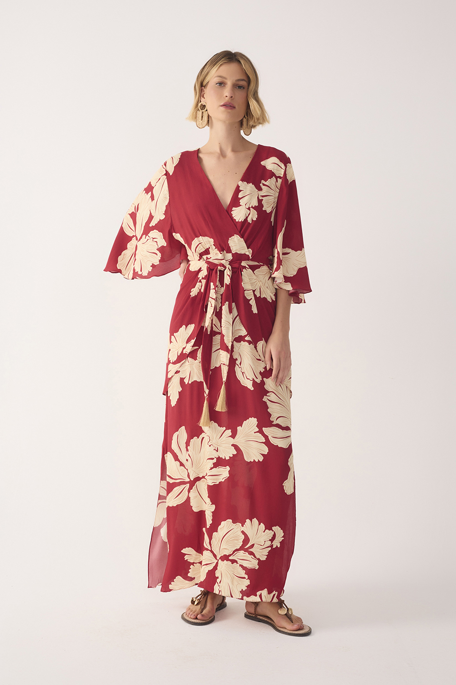 Petala Vermelha Print Cropped Dress_2