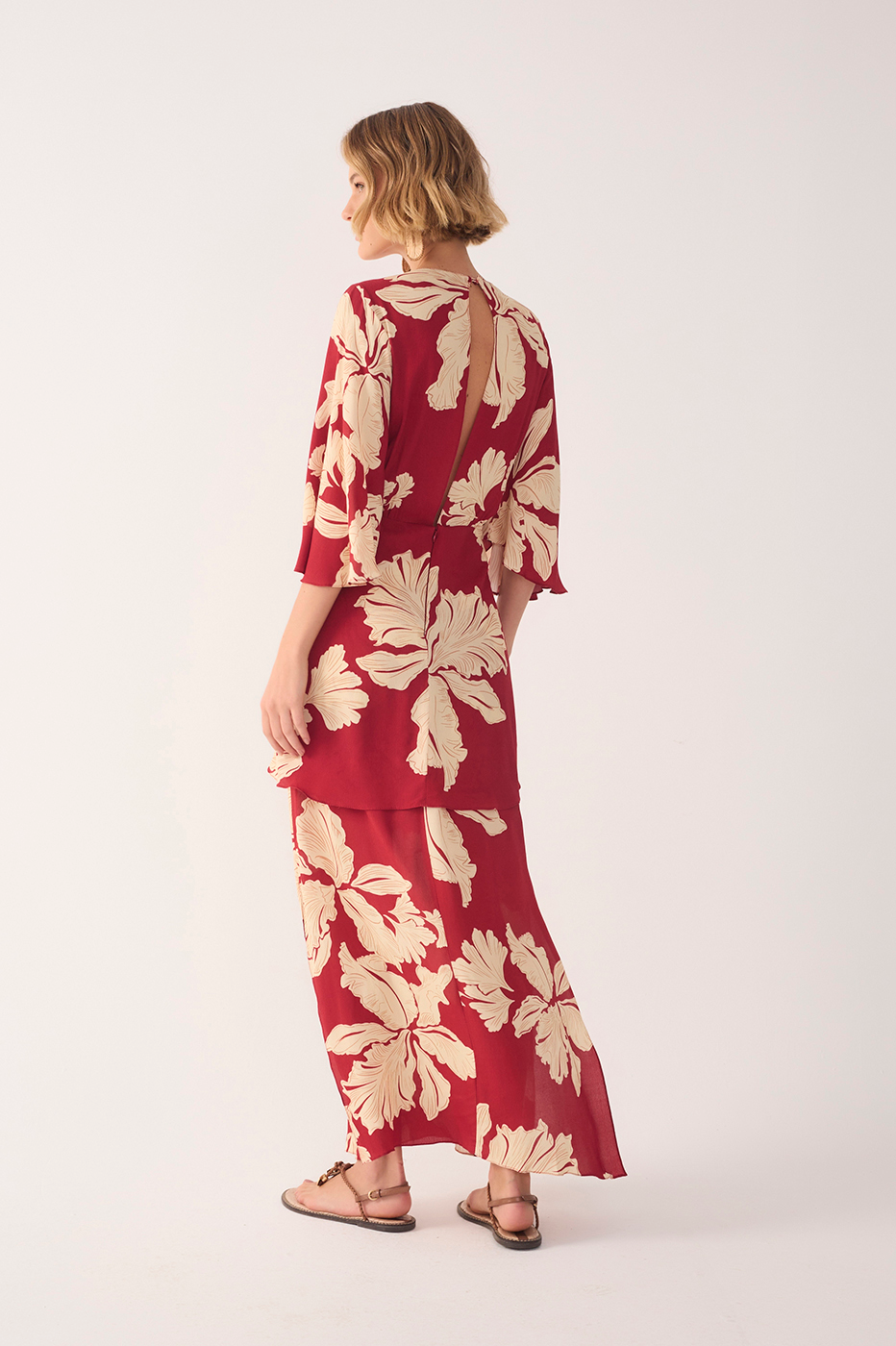 Petala Vermelha Print Cropped Dress_7