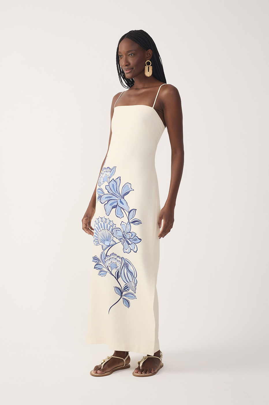 Cropped Flor Do Oceano Print Dress_2