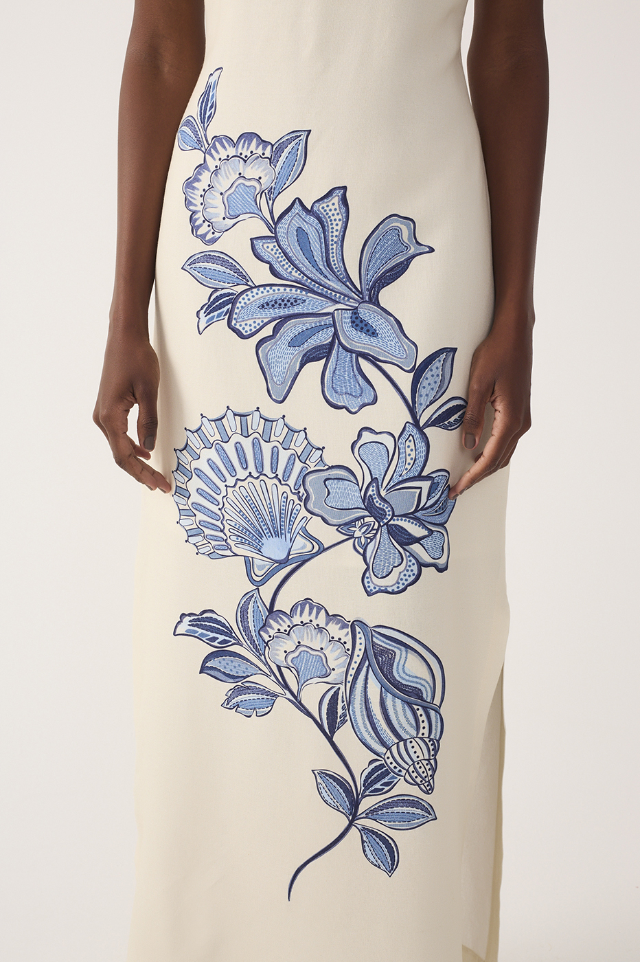 Cropped Flor Do Oceano Print Dress_6