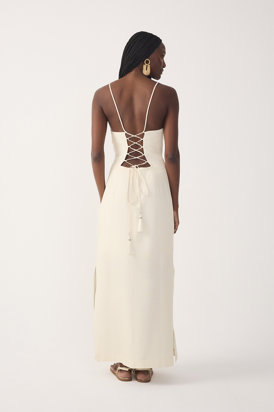 Cropped Flor Do Oceano Print Dress_7