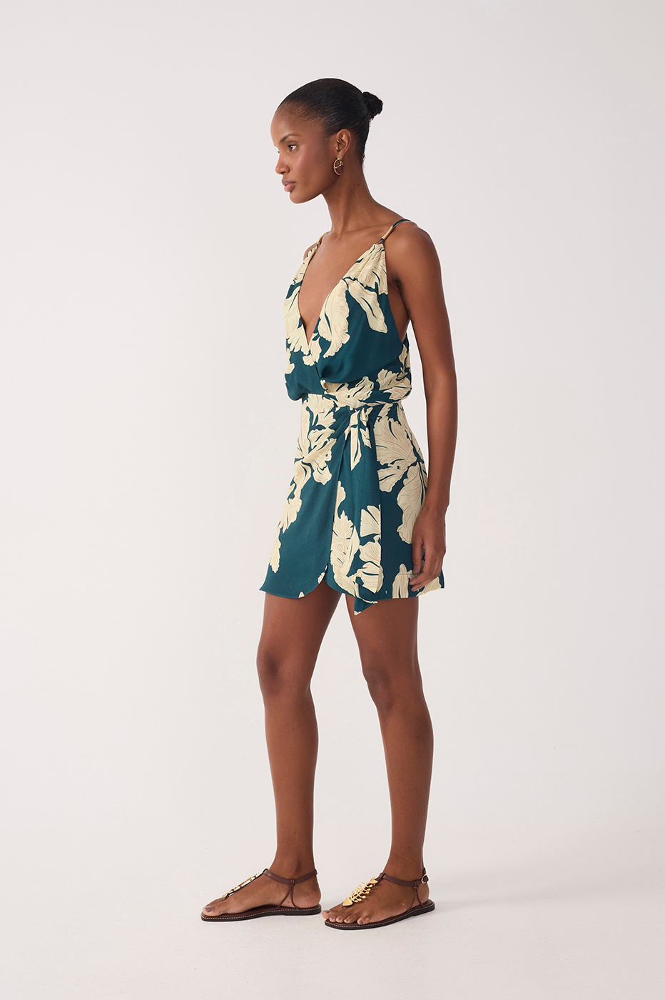 Vestido Estampa Pétala Verde_3