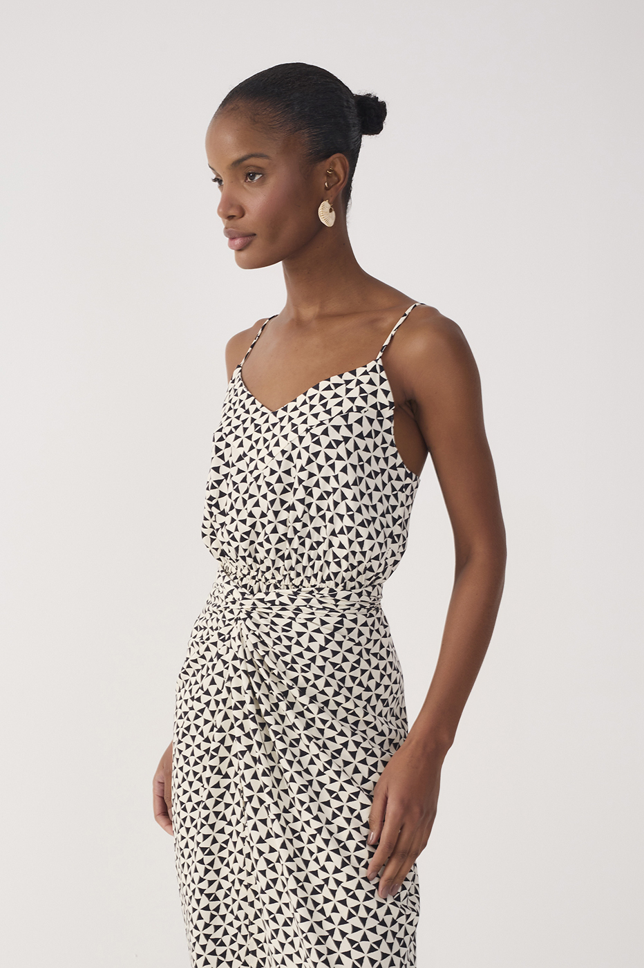 Off-White Vento Wrap Front Slit Maxi Dress_4