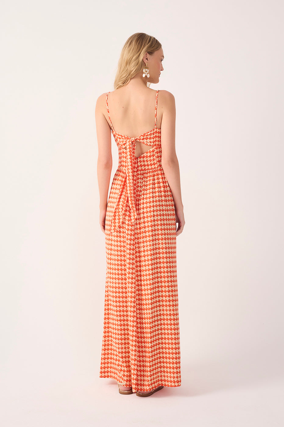 Red Escama Cut-Out Sleeveless Maxi Dress_7