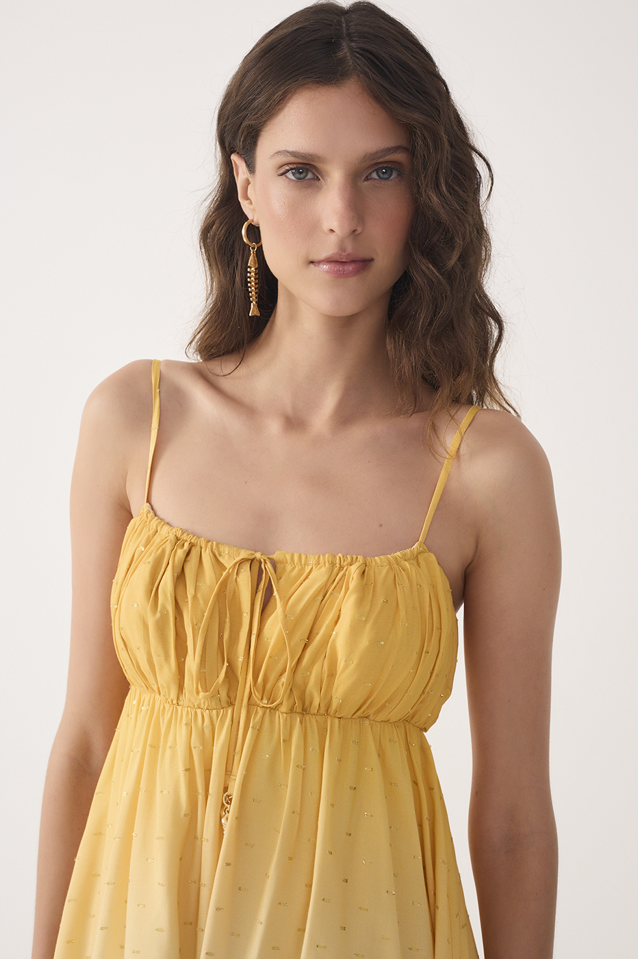 Bicolor Nascente Ruched Lurex Mini Dress_5