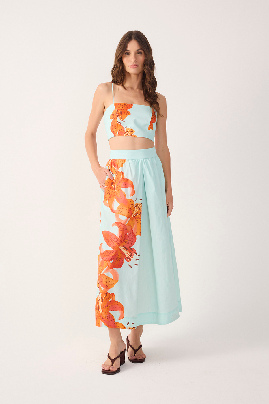 Tricoline Print Lírios Set_2