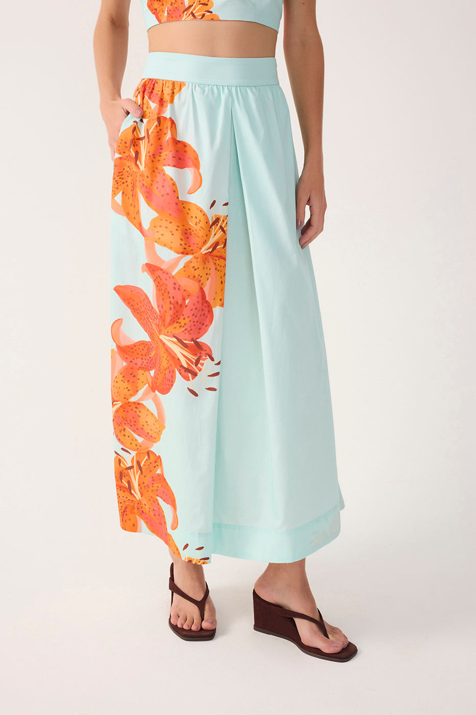 Conjunto Tricoline Estampa Lírios_5