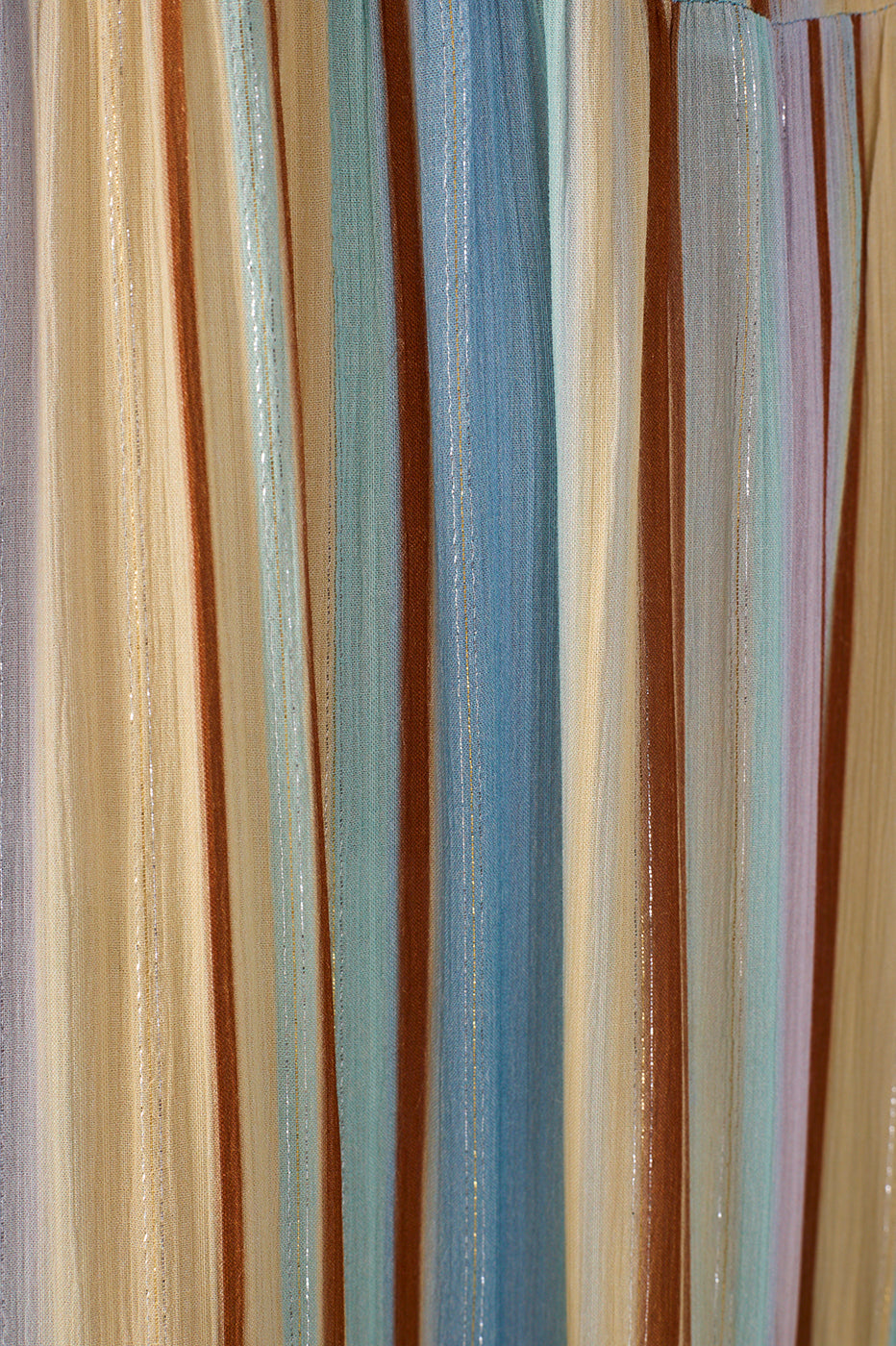 Multicolor Stripes Céu Tiered Lurex Maxi Dress_7