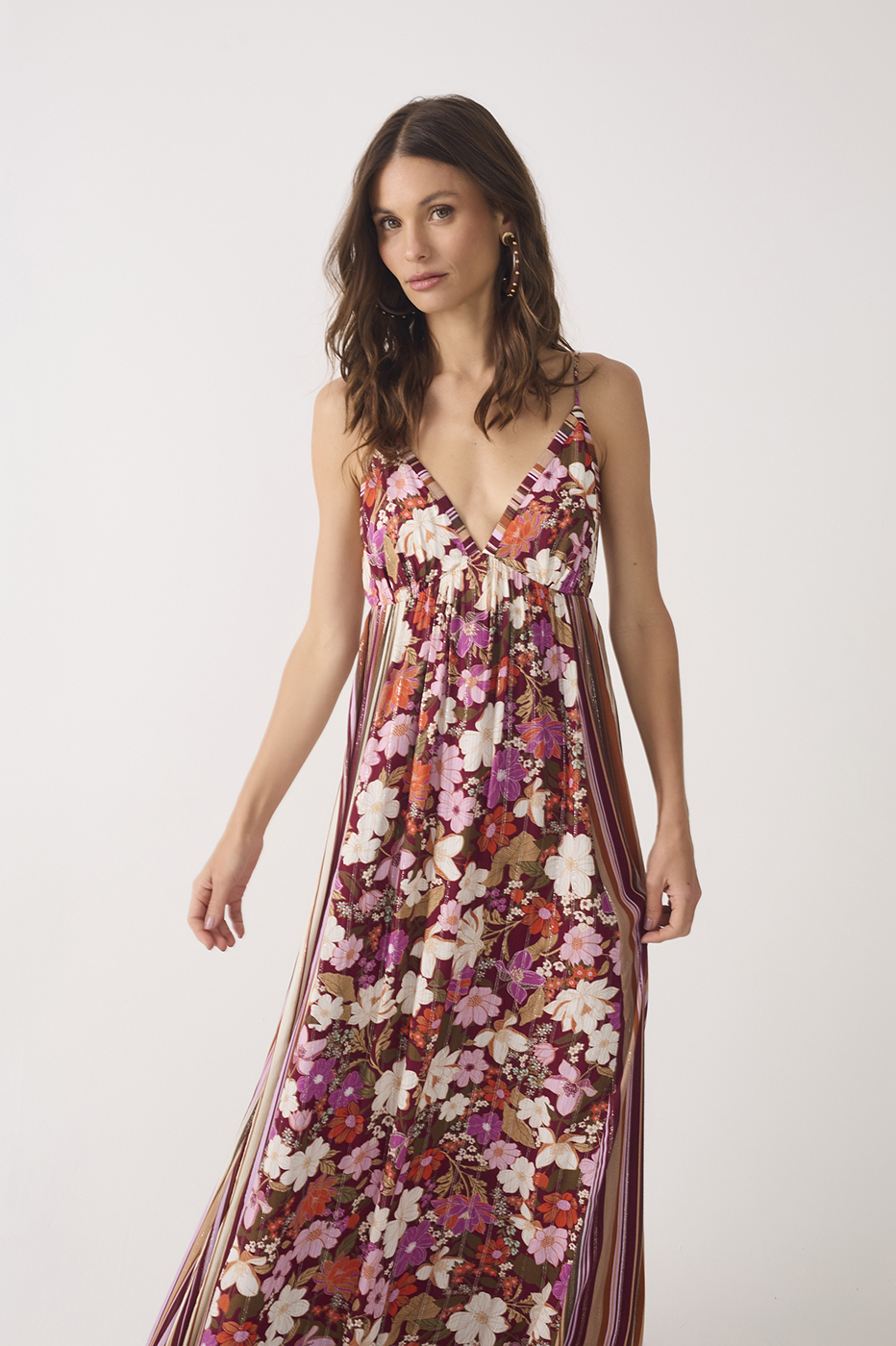 Mixed Jasmin Lurex Sleeveless Maxi Dress_4