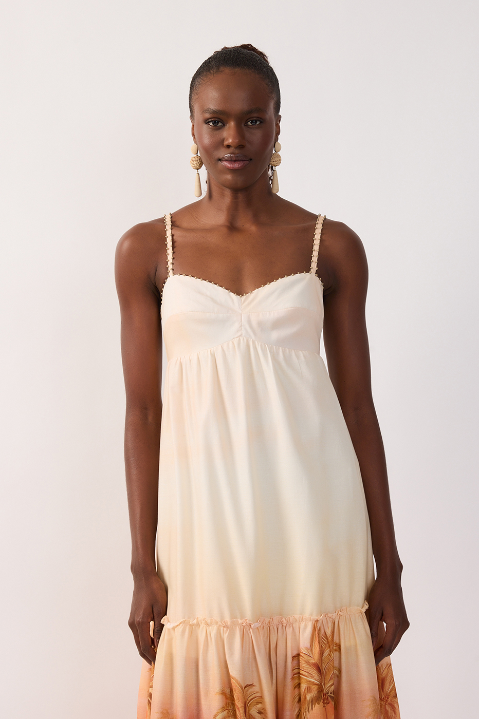 Off-White Beaded Bodice Smock Maxi Dress_4