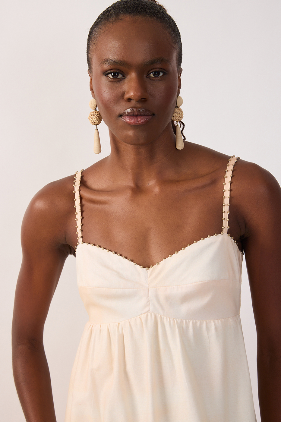 Off-White Beaded Bodice Smock Maxi Dress_5