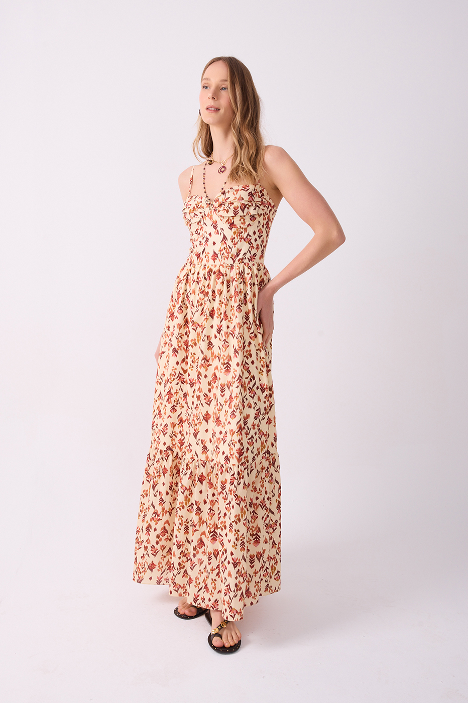 Off-white Jardim Ikat Sleeveless Maxi Dress_3