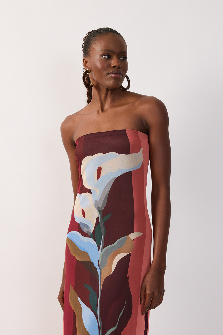 Multicolor Brisa Strapless Tulle Maxi Dress_4