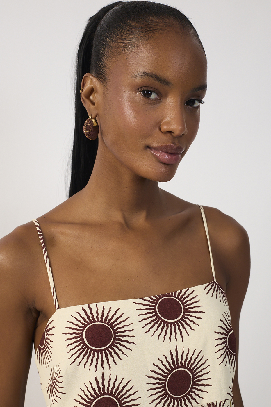 Off-White Square Neck Tiered Mini Dress_4